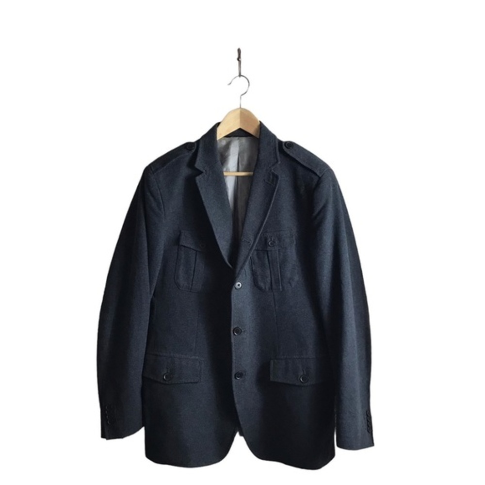 Banana Republic Cotton Italian Fabric Tailored Fit Sargent Military Jacket 44R